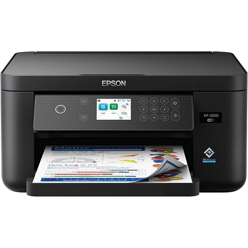 Epson Expression Home XP-5200 Wireless Color All-in-One Printer with Scan, Copy, Automatic 2-Sided Printing, Borderless Photos, 150-Sheet Paper Tray and 2.4″ Color Display
