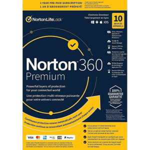 Norton 360 Premium – 1-Year / 10-Device – UK/Europe