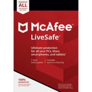 McAfee LiveSafe – 1-Year / Unlimited Devices